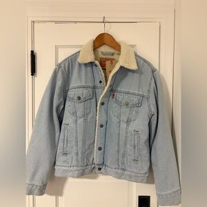 Levi's Light Blue Sherpa Lined Jean Jacket